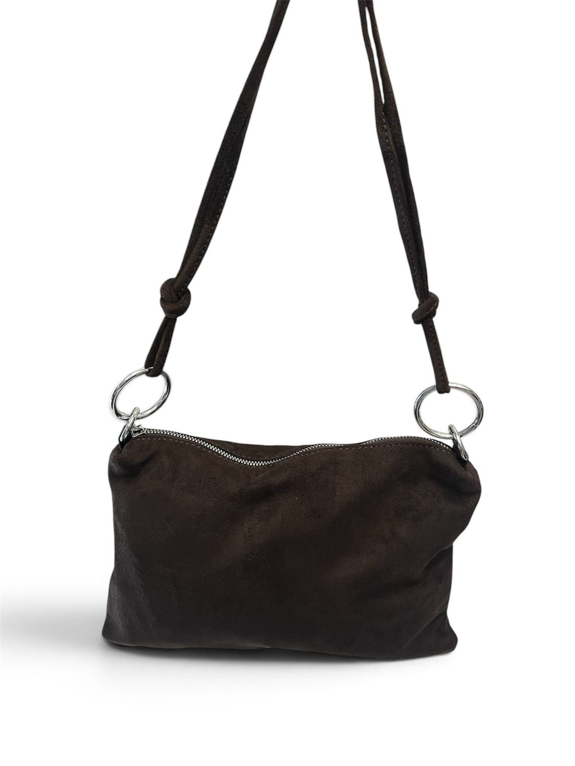 Suedette Envelope Bag - Brown Suedette Envelope Bag - Brown