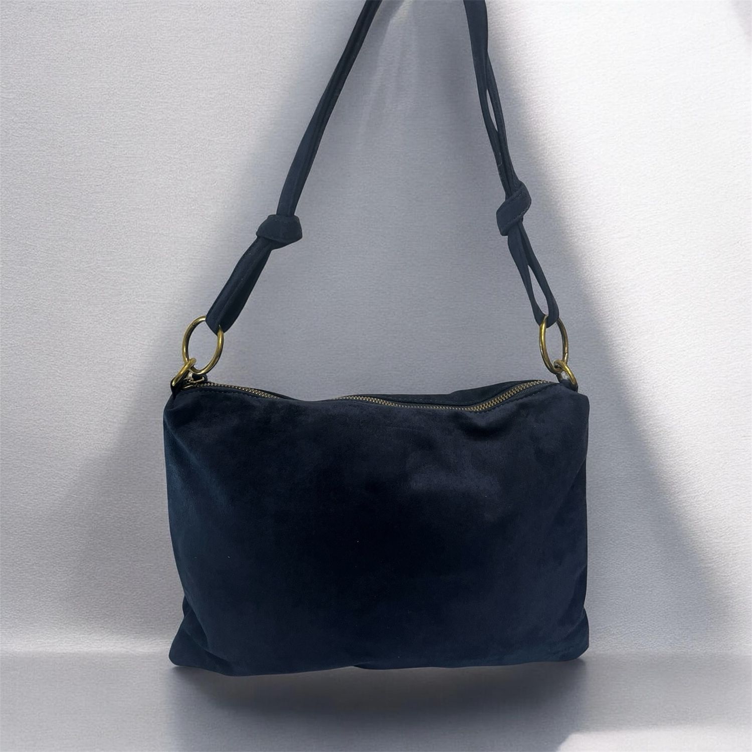 Large Envelope Suedette Bag - Navy Large Envelope Suedette Bag - Navy