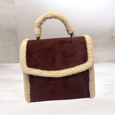 Borg Edged Rucksack- Merlot & Cream