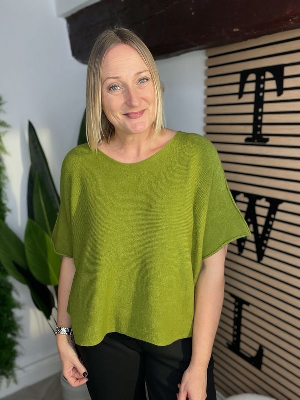The Box Fit Knit Jumper - Chartreuse