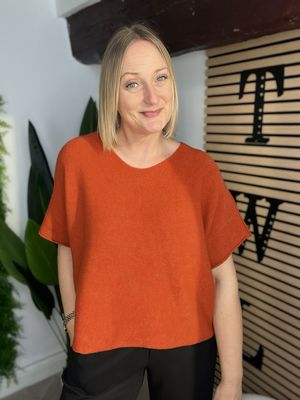 The Box Fit Knit Jumper - Rust The Box Fit Knit Jumper - Rust