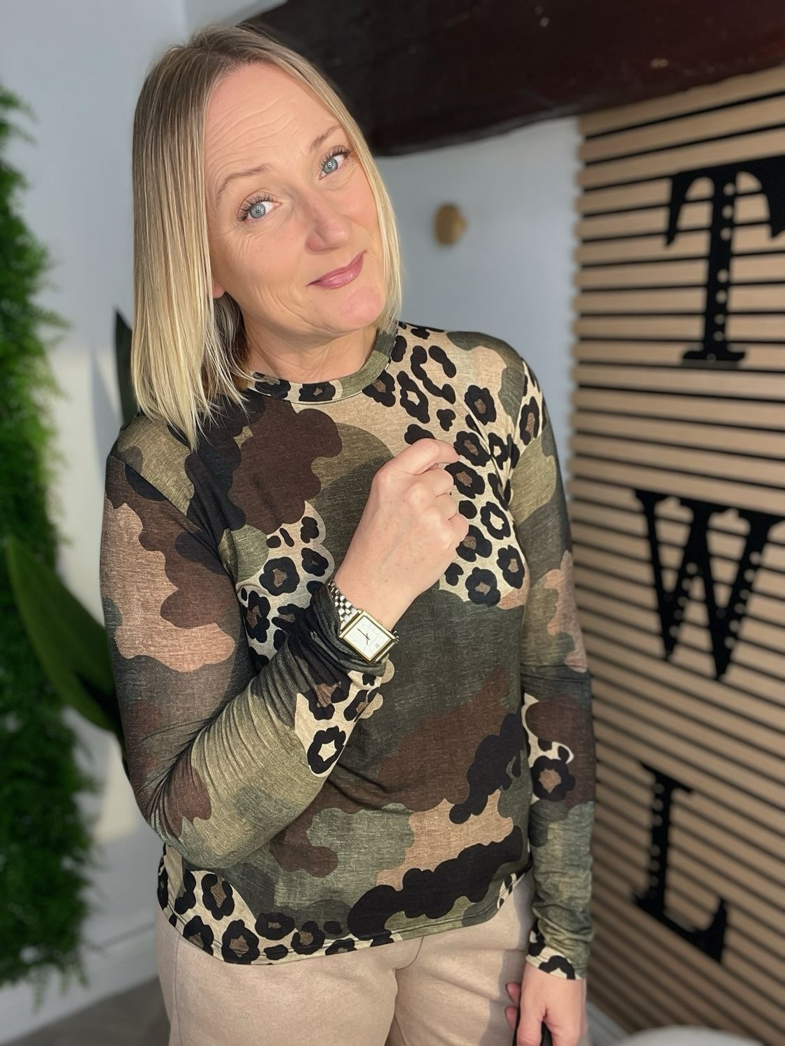 Camo Base Layer Top Cashmere Blend Camo Base Layer Top Cashmere Blend