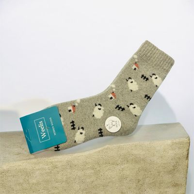 Wool Blend Cosy Socks - Sheep Grey
