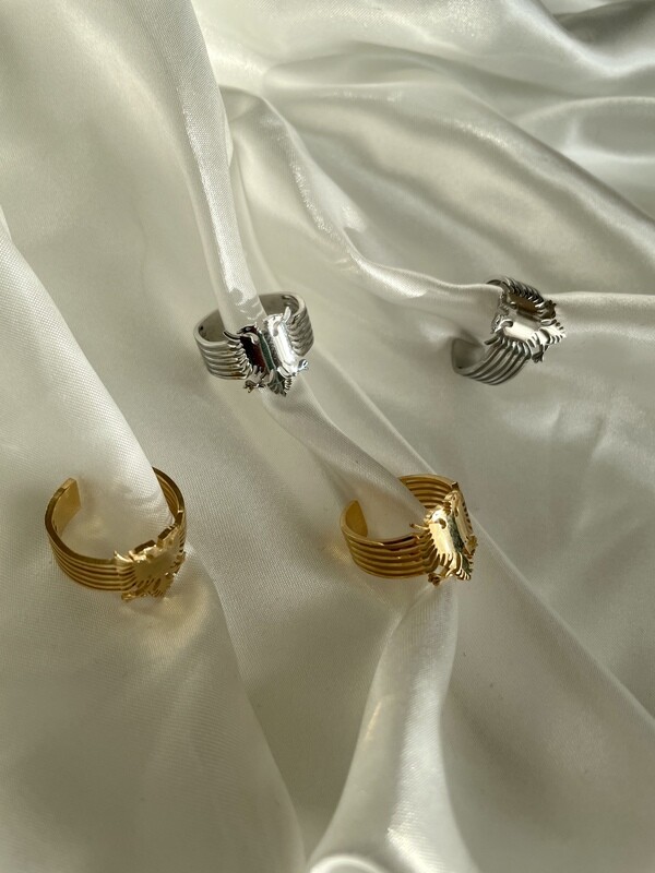 Albanischer Adler Ring
