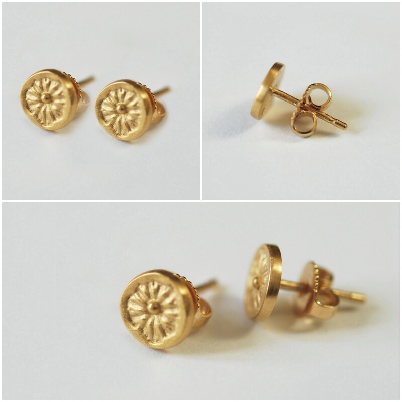 Boucles d&#39;oreilles POPPY Plaqué Or