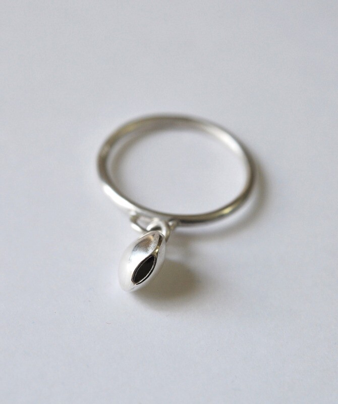 Bague pampille en argent 925