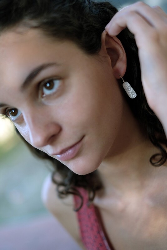 Boucles d&#39;oreilles POPPY pendantes Argent 925