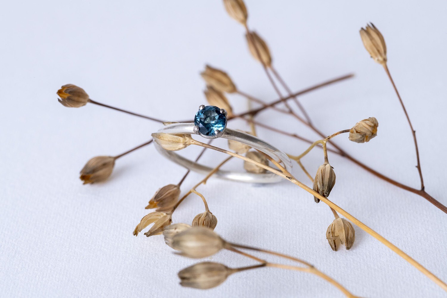 Bague en argent et Topaze blue London