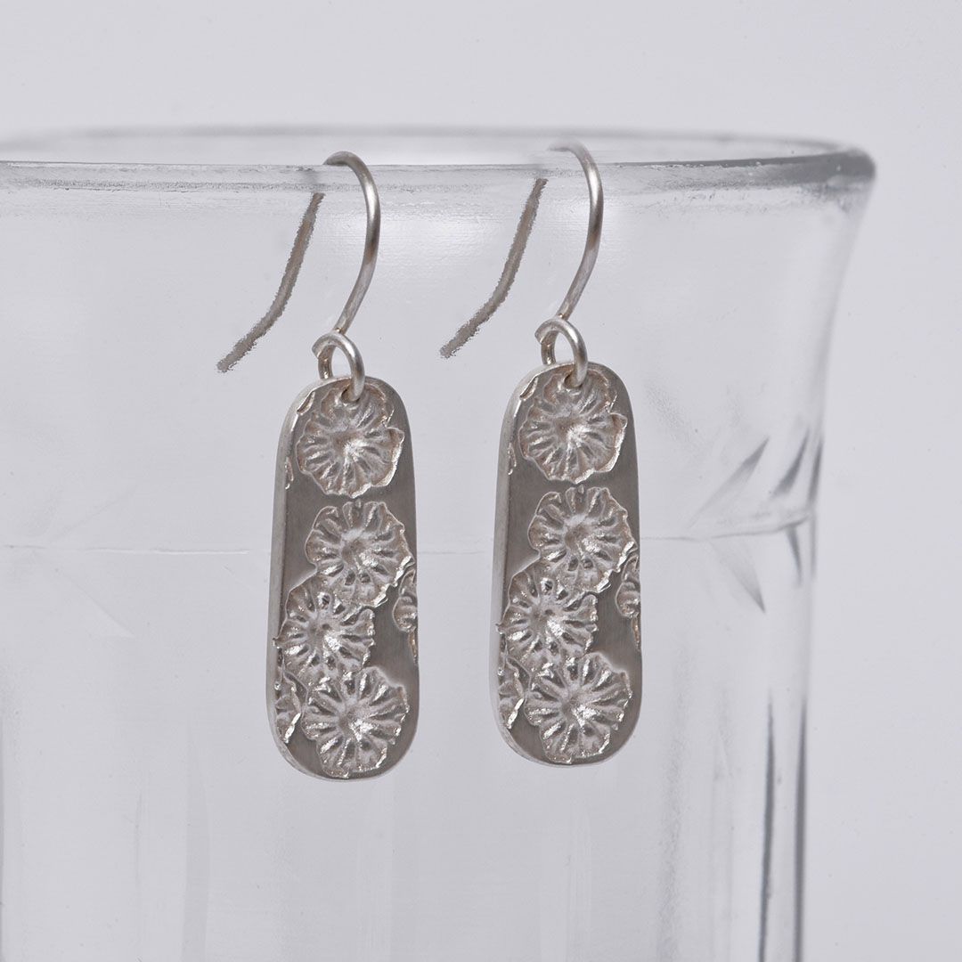Boucles d’oreilles POPPY en Argent 925 – empreinte de pavot