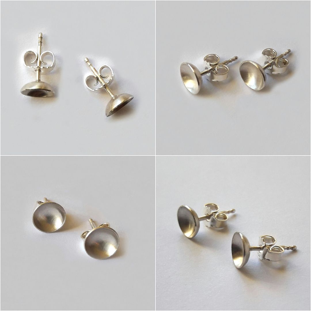 Boucles d’oreilles COUPELLE en Argent 925 – puces concaves fines
