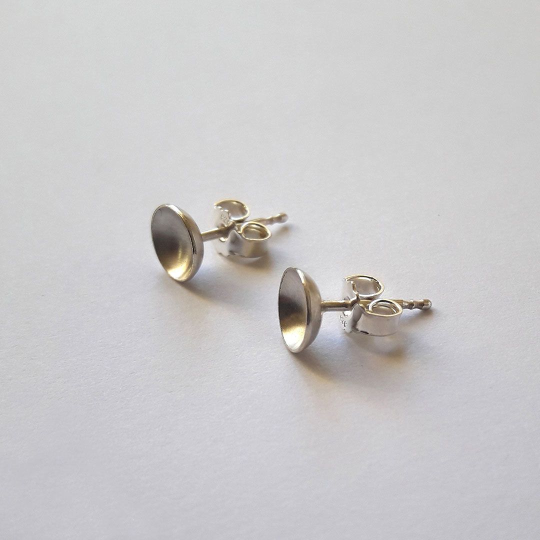 Boucles d’oreilles COUPELLE en Argent 925 – puces concaves fines