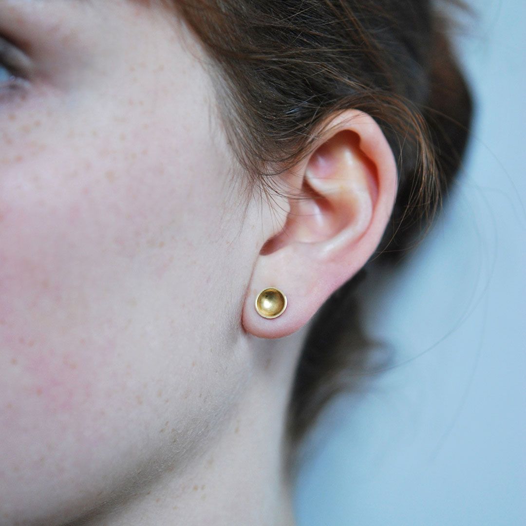 Boucles d’oreilles COUPELLE en Argent 925 – puces concaves fines