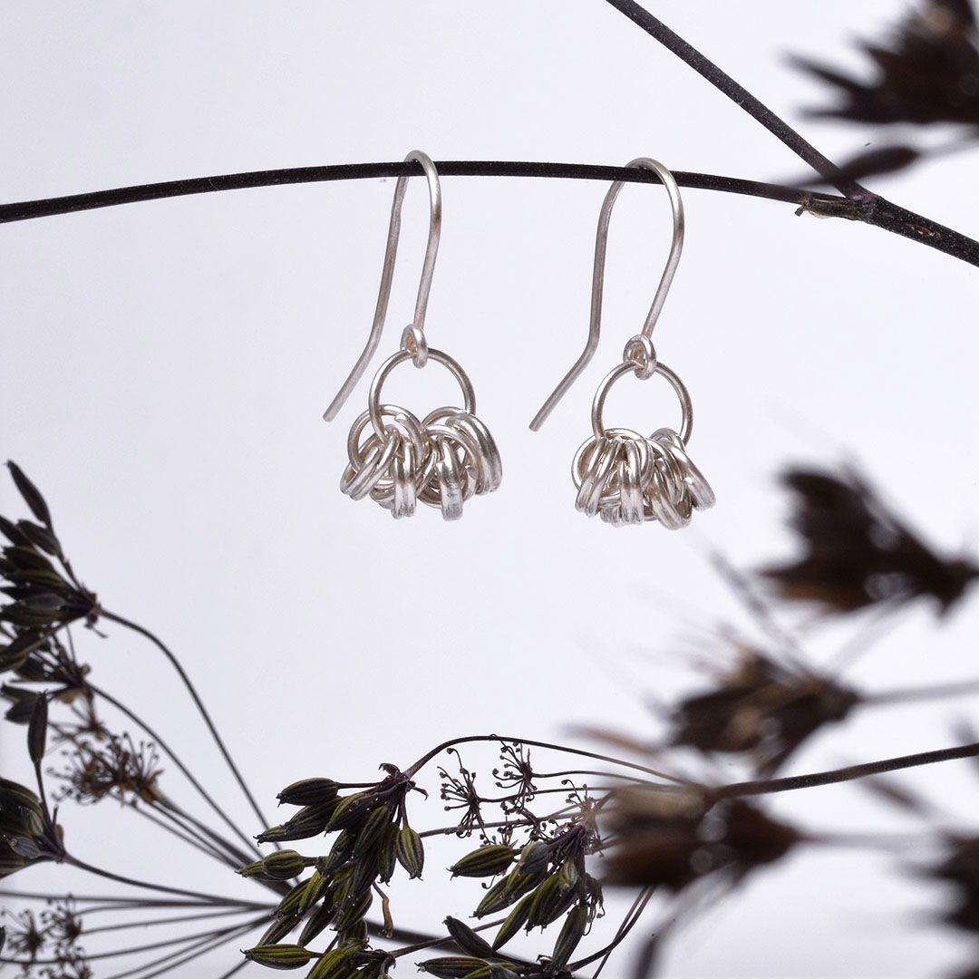 Boucles d’oreilles Anneaux – Or jaune 18 carats - Argent
