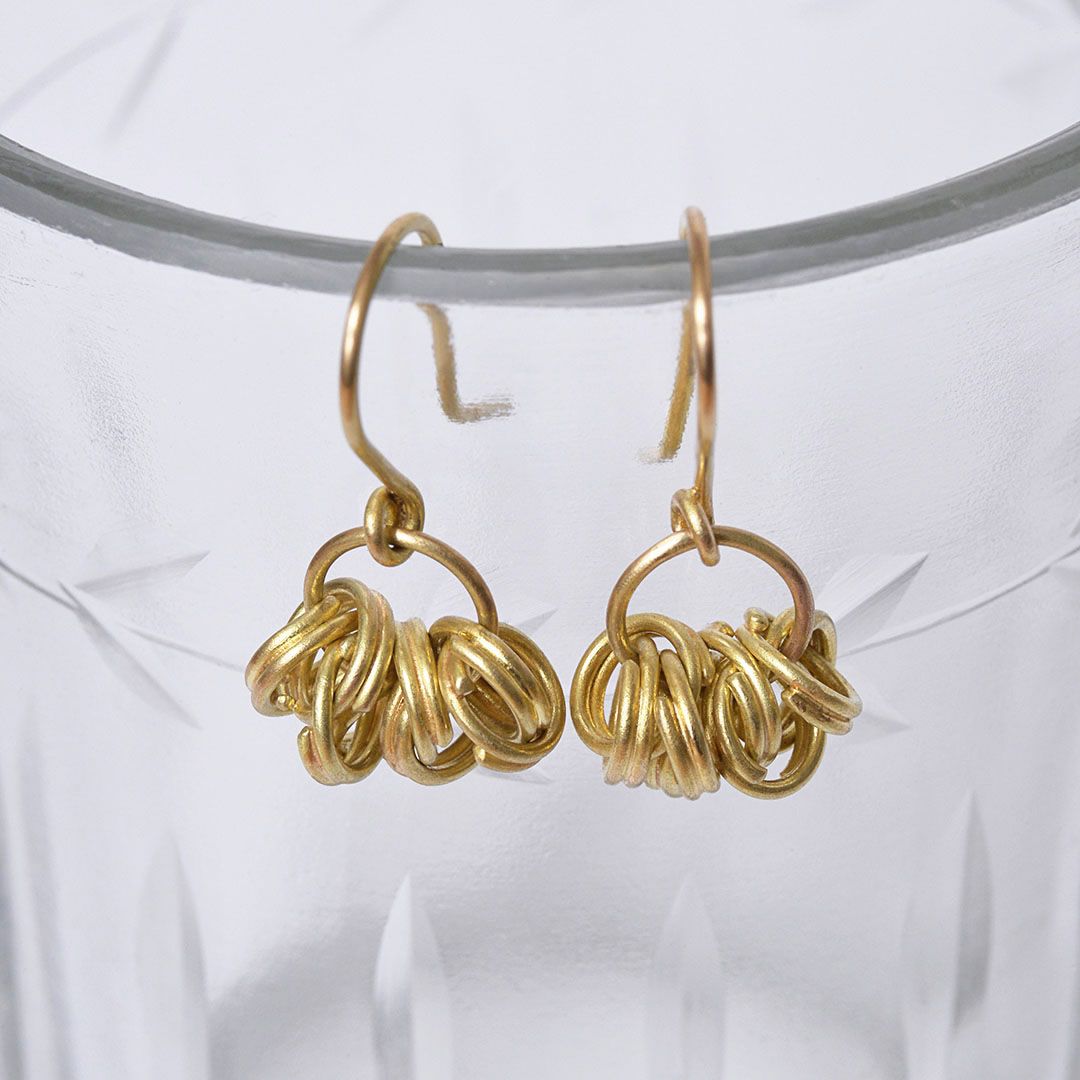 Boucles d’oreilles Anneaux – Or jaune 18 carats - Argent