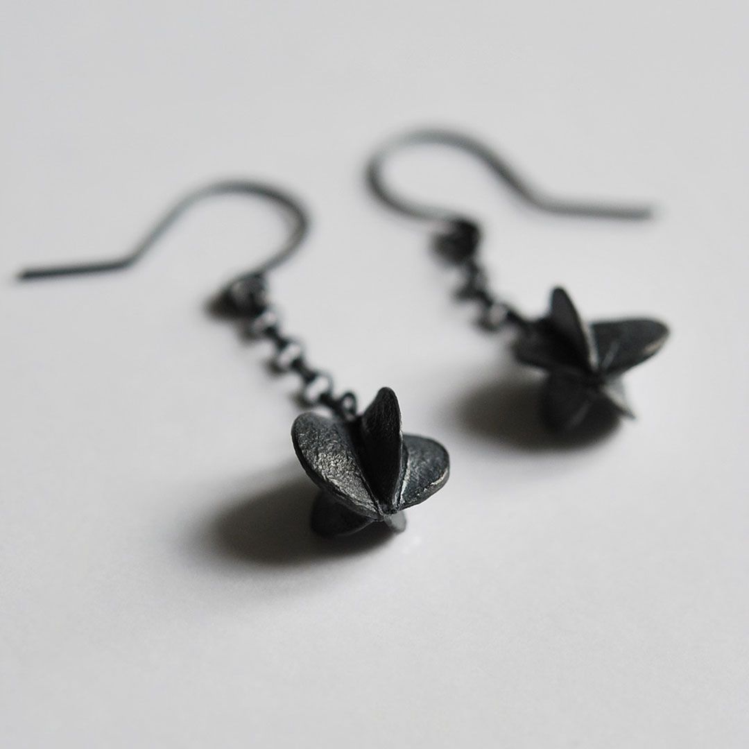 Boucles d’oreilles Graine en argent 925 – Pendantes