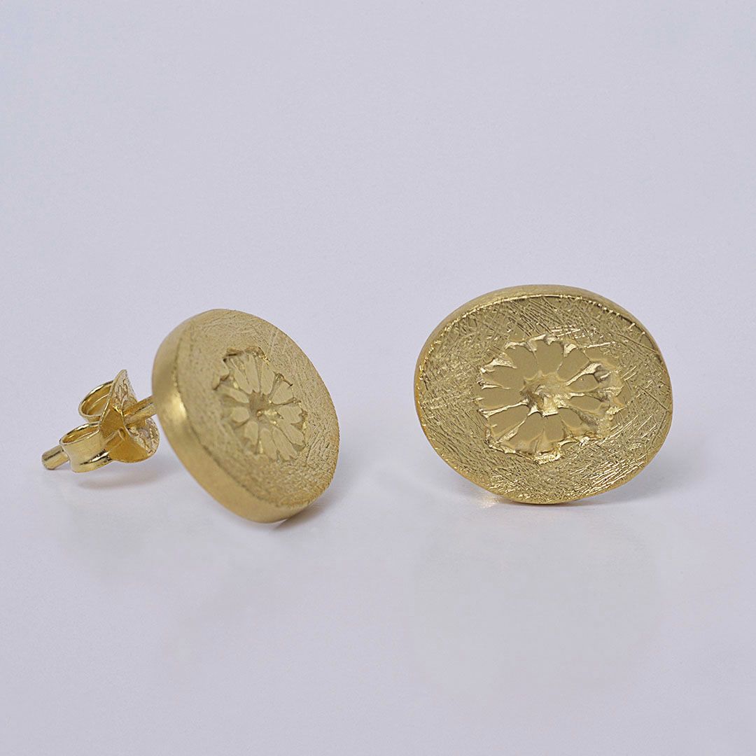 Boucles d’oreilles FLEUR – Plaqué Or 3 microns