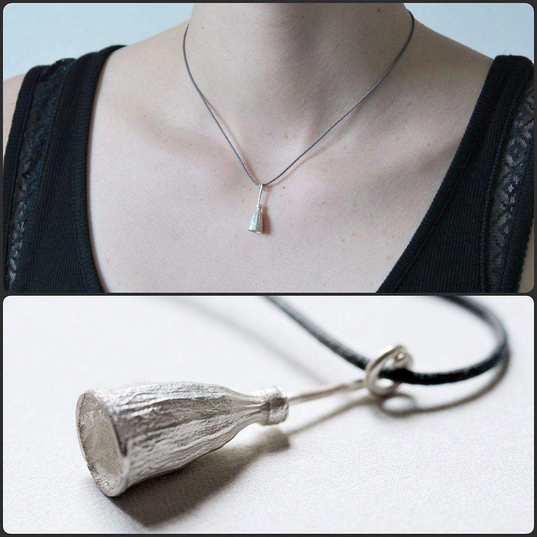 Pendentif Pavot – Argent, Or et Plaqué Or