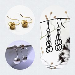 Boucles d’oreilles uniques, faites main en argent et or, pour exprimer charme et douceur au quotidien.