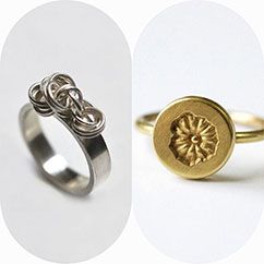 Bagues fines et poétiques, faites main en argent et or, pensées pour célébrer la beauté des instants précieux.