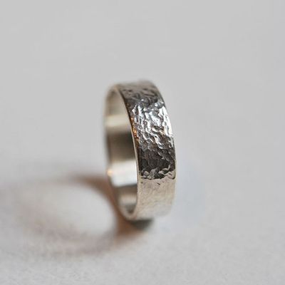 Anneau martelé en argent 925