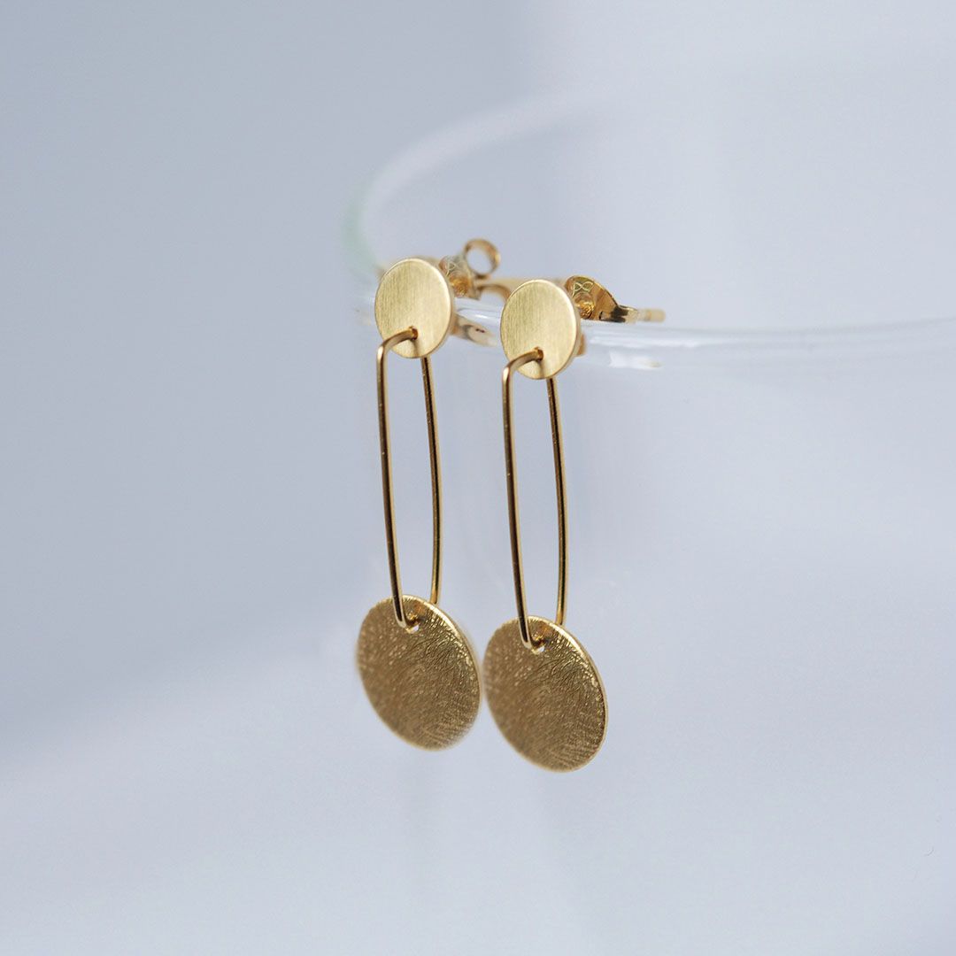 oucles d'oreilles Formes en Or 18 carats de face