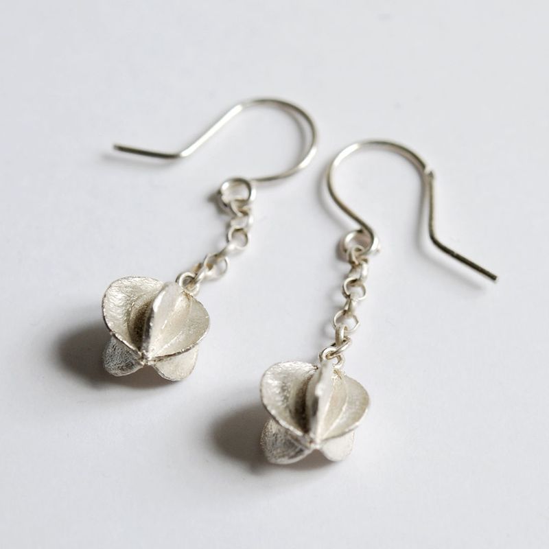 Boucles d’oreilles Graine en argent 925