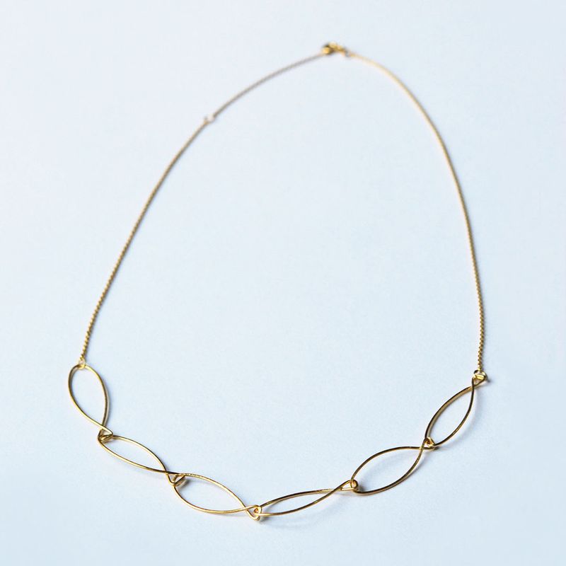 Collier poissons martelés en Or 18 carats