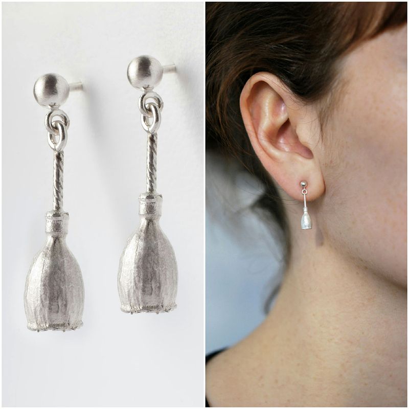 Boucles d'oreilles Petits Pavots en argent 925