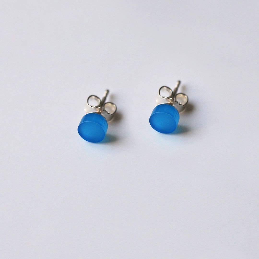 Boucles d'oreilles rondes en plexiglas