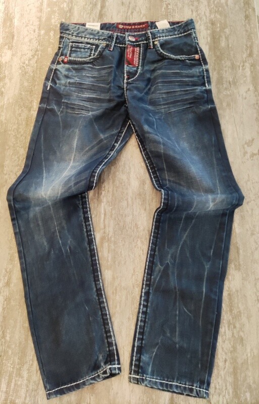 CIPO &amp; BAXX DENIM WASHED DARK BL
UE RIPPED JEANS