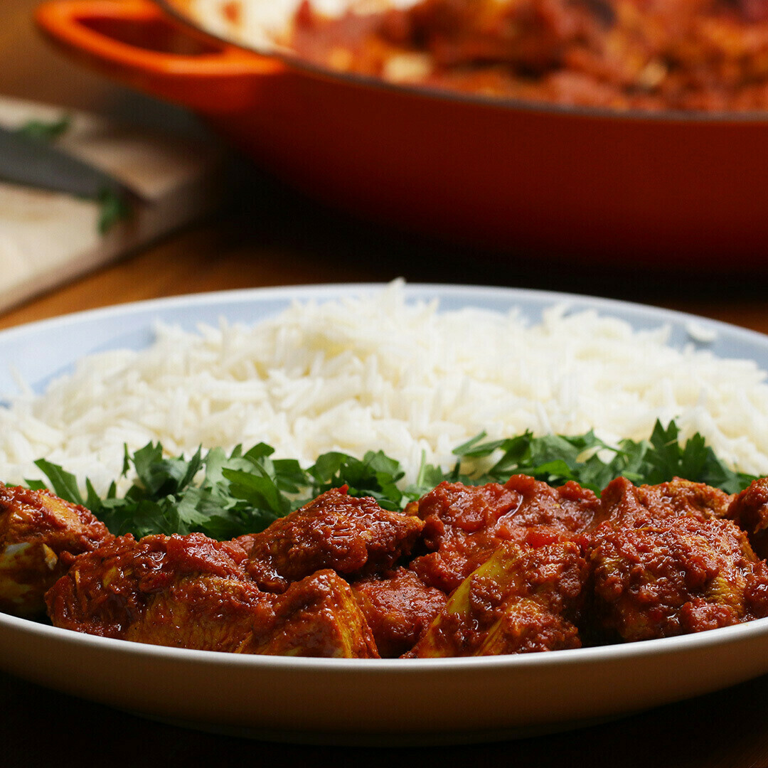 Witte rijst met Tomatensaus