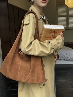 Suede Hobo Bag by Lara Klass