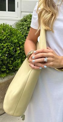 Yellow Leather Hobo Bag by Lara Klass