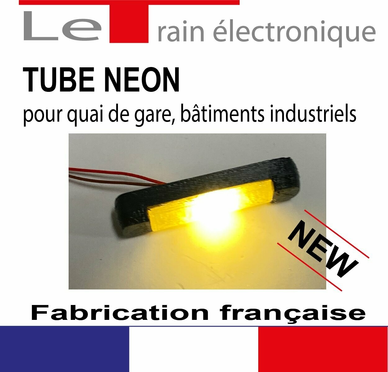 4 tubes néons fonctionnels pour l'éclairage de vos quais ou bâtiments.