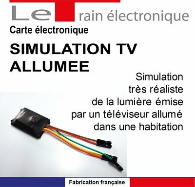 Simulation des effets lumineux émis par un téléviseur allumé.