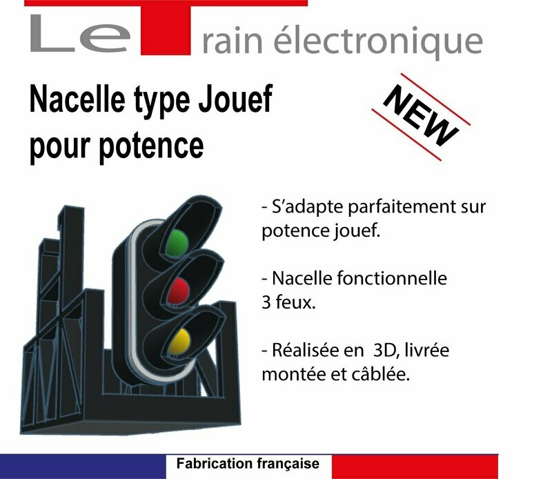 Nacelle pour potence type Jouef