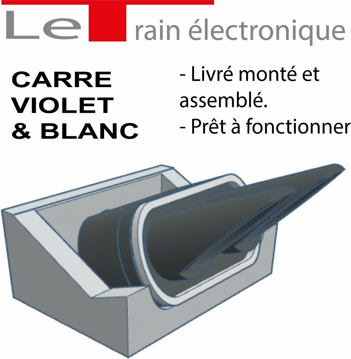 Carré violet  / blanc clignotant
