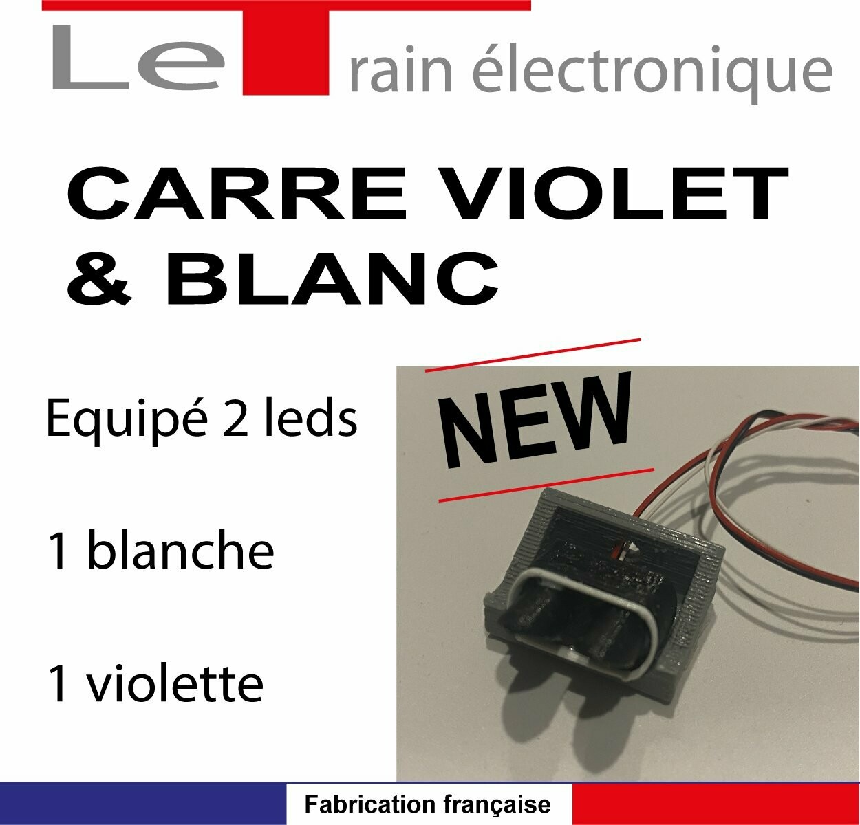 Carré violet  / blanc clignotant