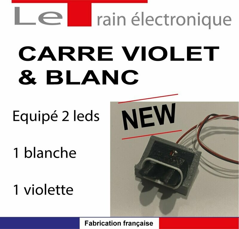 Carré violet  / blanc clignotant