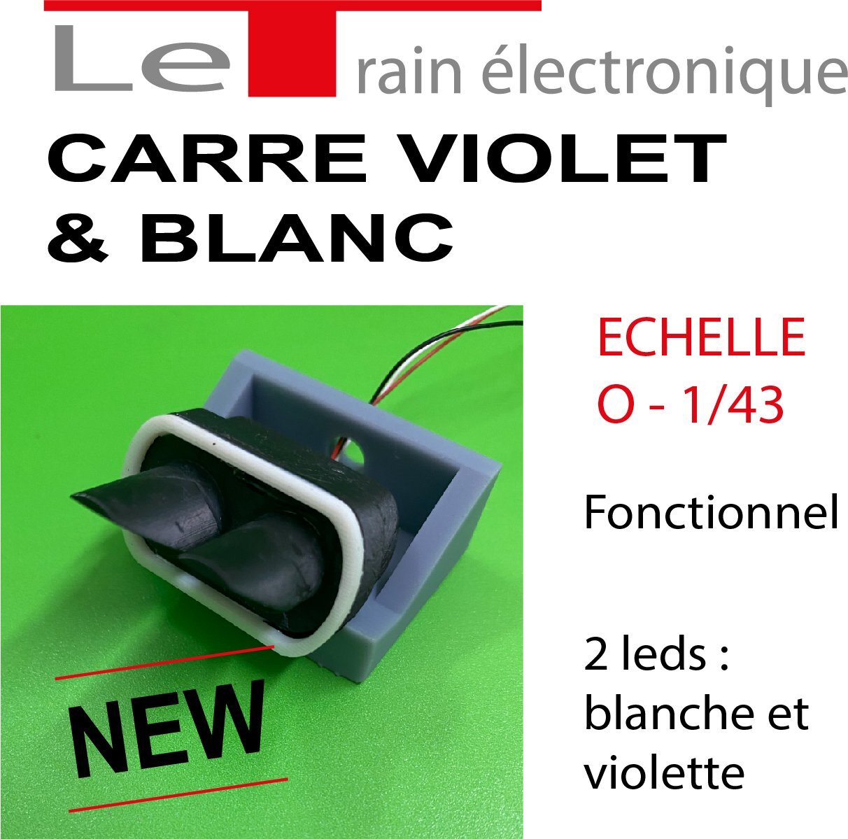 Carré violet  / blanc clignotant 1/43