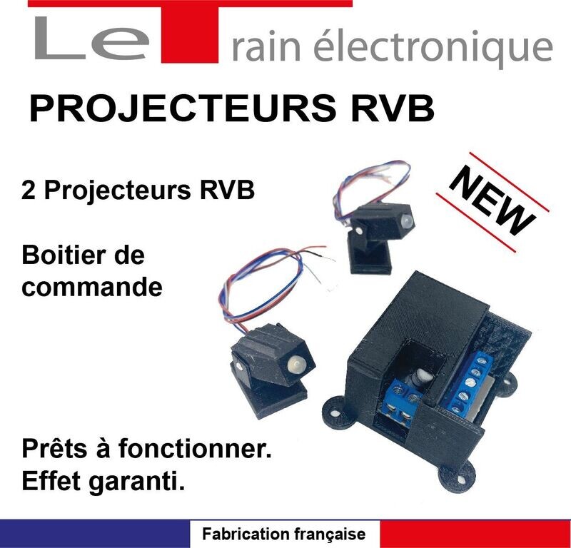 DECORS TRAIN PROJECTEURS + CARTE ELECTRONIQUE ECLAIRAGE MONUMENTS MODÉLISME