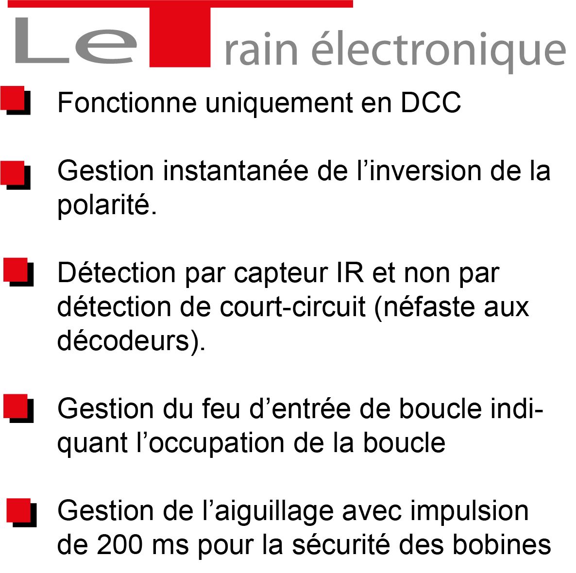 BOUCLE DE RETOURNEMENT DCC pour modélisme ferroviaire HO, N