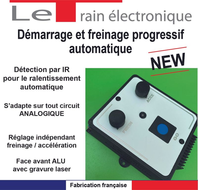 DEMARRAGE ET FREINAGE AUTOMATIQUE POUR TRAIN ANALOGIQUE