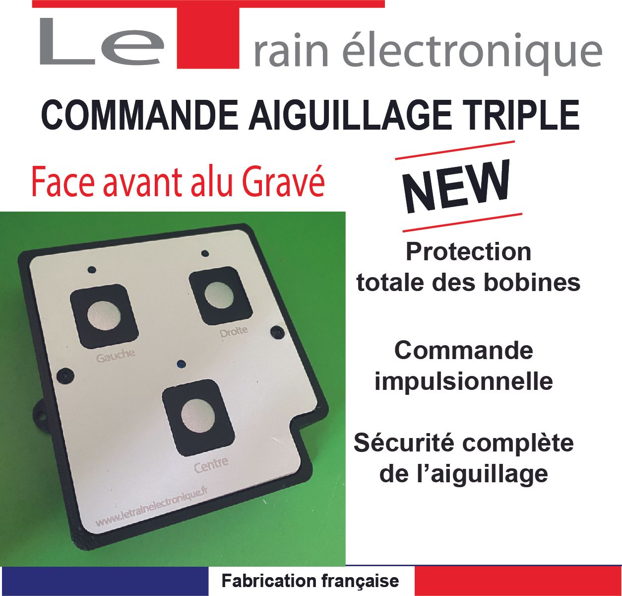 BOITIER DE COMMANDE AIGUILLAGE TRIPLE