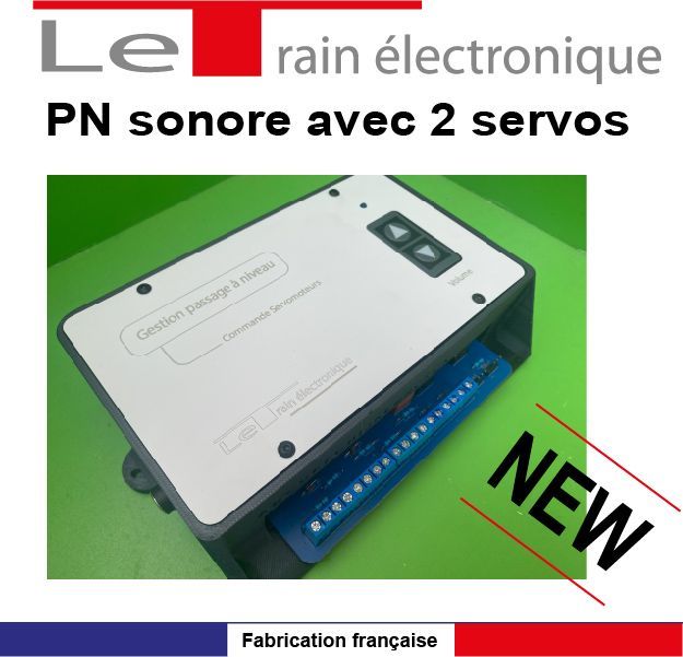 Passage à niveau automatique sonore avec servos HO, N