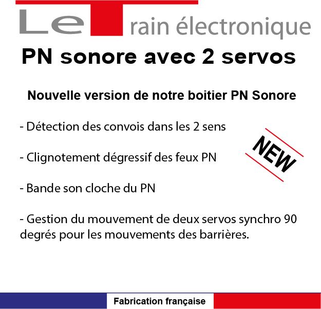 Passage à niveau automatique sonore avec servos HO, N