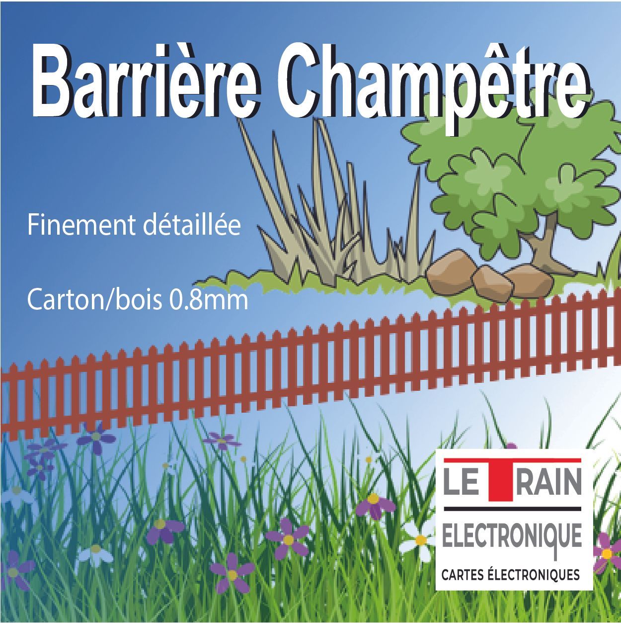 LOT DE 3 CLOTURES POUR DECOR FERROVIAIRE HO TYPE CAMPAGNE