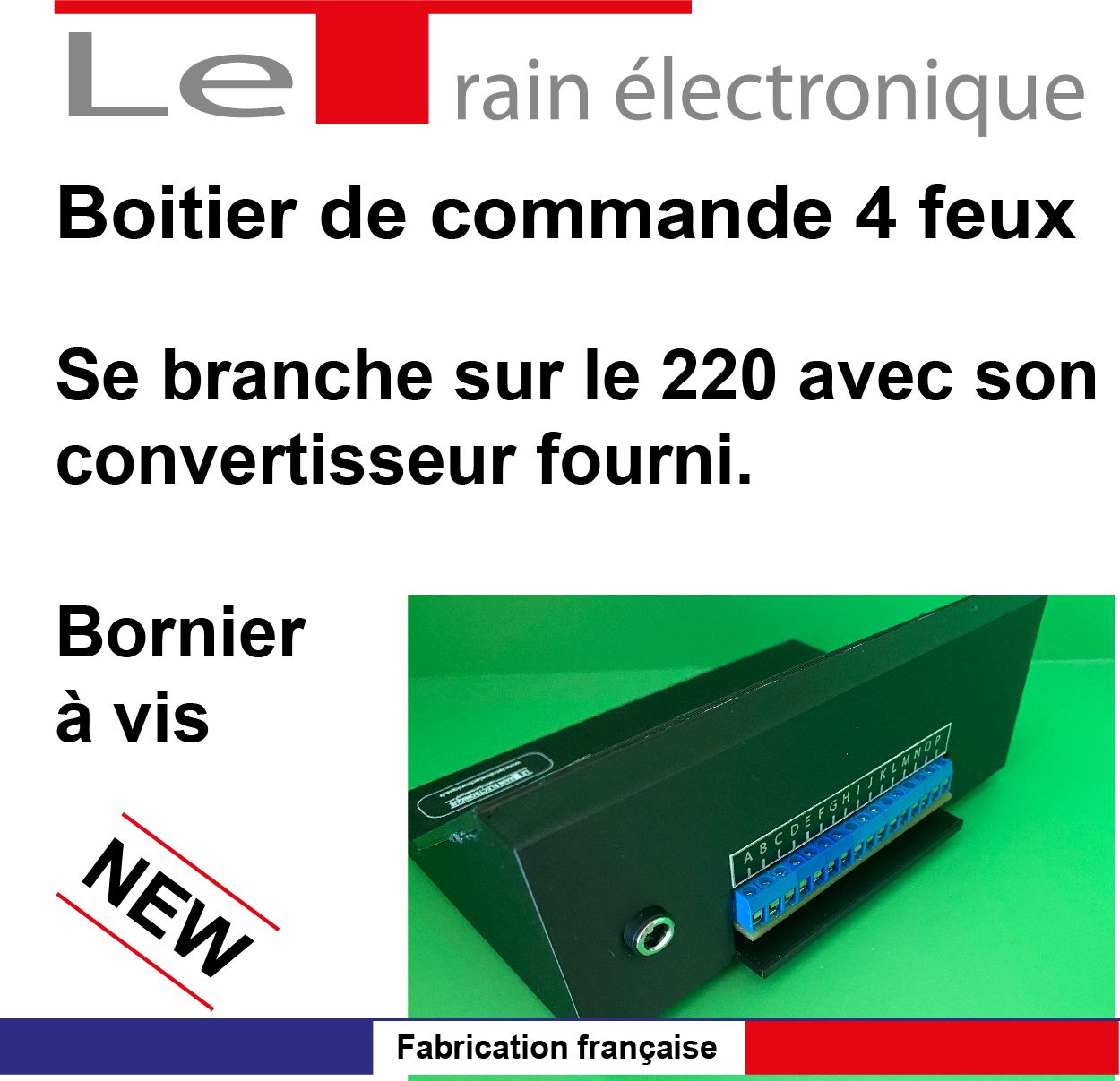 BOITIER DE COMMANDE 4 FEU avec alimentation