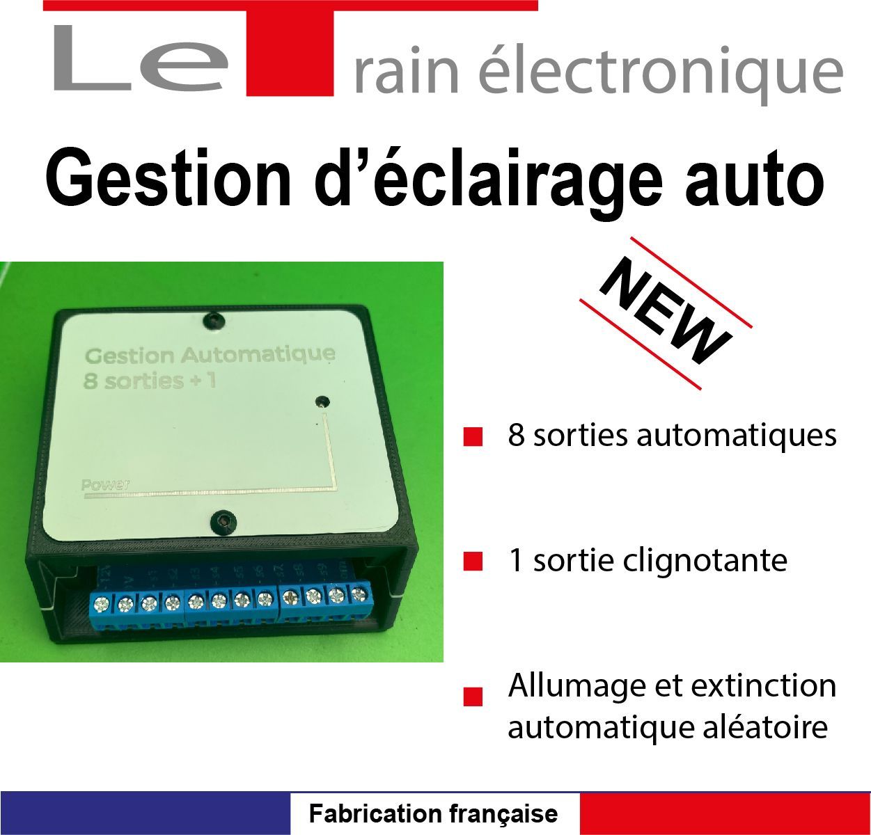 Commande électronique pour la gestion automatique de l'éclairage de vos bâtiments ferroviaires