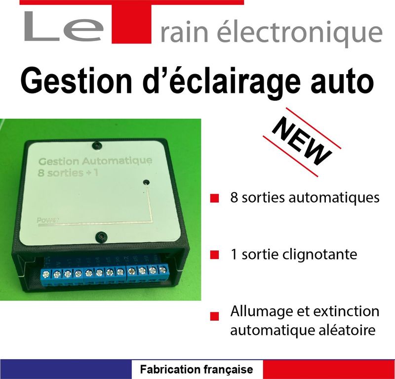 Commande électronique pour la gestion automatique de l'éclairage de vos bâtiments ferroviaires